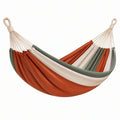 Amaca 300 x 100 cm in tessuto di cotone rosso verde e beige per giardino stile bohémien